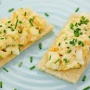 Failsafe rice cruskit (or gf rice cake) with egg, and chives