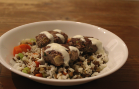🟠 ✅ Rissoles with Rice and Braised Lentils