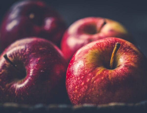 Four Red Apple Fruits