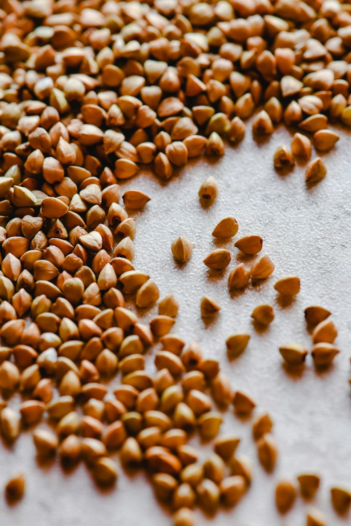 Pile of Buckwheat Grains on a Table