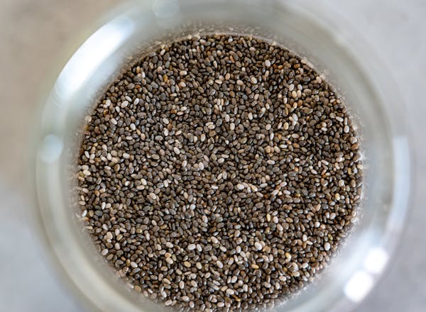 A Jar Filled Of Chia Seeds